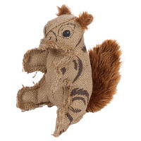 Produktbild von Flamingo Hundespielzeug Nada Eichhörnchen Braun mit Seil und Squeaker