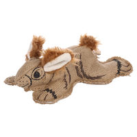 Produktbild von Flamingo Hundespielzeug Nada Kaninchen aus Plüsch mit Seil und Squeaker braun