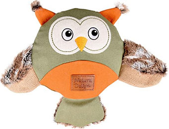 Flamingo Hundespielzeug Natura Delight Eule Mix Quietschspielzeug aus Stoff 31x24cm - 24 cm – Bild 1 von 6