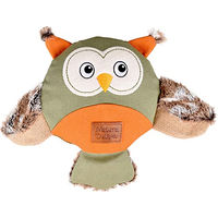 Produktbild von Flamingo Hundespielzeug Natura Delight Eule Mix Quietschspielzeug aus Stoff 31x24cm - 24 cm