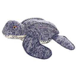 Flamingo Hundespielzeug Newsy Schildkröte aus Stoff in Blau – Bild 1 von 4