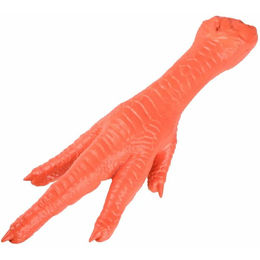 Flamingo Hundespielzeug Nika Hühnerfuß aus Latex in Orange 47cm Quietschspielzeug - 47 cm – Bild 1 von 4