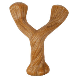 Flamingo Hundespielzeug Nylo Wood Y-Form aus Kunststoff mit Rindfleischgeschmack Größe L – Bild 1 von 1