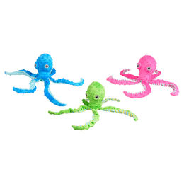 Flamingo Hundespielzeug Oktopus aus Plüsch mit Quietscher bunt – Bild 1 von 10