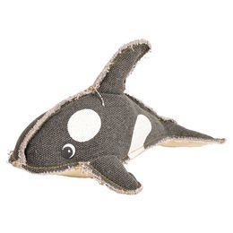 Produktbild von Flamingo Hundespielzeug Orca Stoff Quietschspielzeug Grau - 1 Stk.