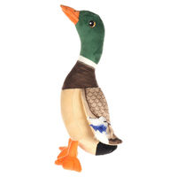 Produktbild von Flamingo Hundespielzeug Paloma Stockente aus Plüsch braun 33 cm mit Squeaker