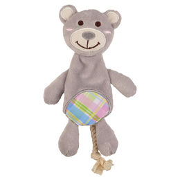 Produktbild von Flamingo Hundespielzeug Petty Bär Quietschspielzeug aus Polyester in Grau und Braun