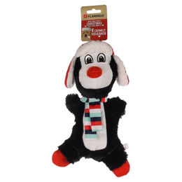Flamingo Hundespielzeug Pinguin aus Plüsch in Schwarz mit Squeaker 19x9,5x31cm – Bild 1 von 2