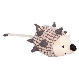 Produktbild von Flamingo Hundespielzeug Plüschtier Igel mit Squeaker und Baumwolltau 45x15x10cm