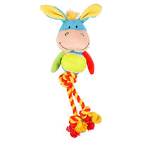 Produktbild von Flamingo Hundespielzeug Polly Esel mit Tennisball und Quietschfunktion, bunt, 26 cm