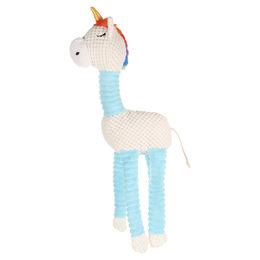 Flamingo Hundespielzeug Rasha Einhorn aus Cord in Blau mit Squeaker 52cm – Bild 1 von 8