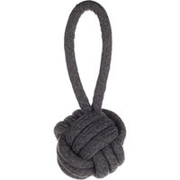 Produktbild von Flamingo Hundespielzeug Ringo Seil mit Ball aus Baumwolle Grau Mittel - 25 cm