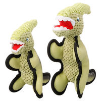 Produktbild von Flamingo Hundespielzeug Saura Dinosaurier aus Plüsch und Latex in Khaki Größe S