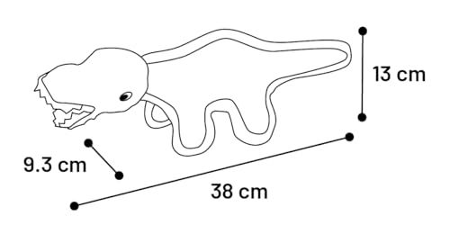 Flamingo Hundespielzeug Saura Dinosaurier Braun Plüsch mit Quietscher Größe L – Bild 1 von 2