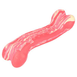 Flamingo Hundespielzeug Saveo Gebogener Kausknochen aus Gummi mit Rind-Duft 13 cm - 13 cm – Bild 1 von 3