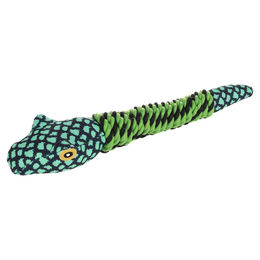 Flamingo Hundespielzeug Schlange mit Seil und Squeaker Grün - 44 cm – Bild 1 von 7