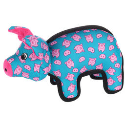 Flamingo Hundespielzeug Schwein Blau mit Squeaker aus Stoff – Bild 1 von 7