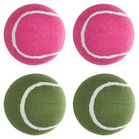 Produktbild von Flamingo Hundespielzeug Smash Tennisball aus Gummi bunt 4er Pack Ø 10,2 cm