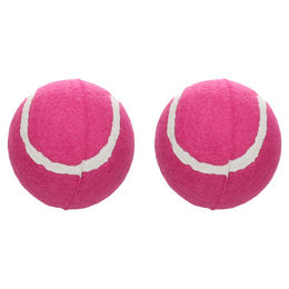 Flamingo Hundespielzeug Smash Tennisball aus Gummi rosa 2 Stück Ø 7,6 cm – Bild 1 von 1