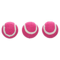 Produktbild von Flamingo Hundespielzeug Smash Tennisball aus Gummi rosa 3 Stück Ø 3,8 cm