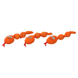 Produktbild von Flamingo Hundespielzeug Snala Schlange Emoji Orange 85cm Plüsch Quietschspielzeug schwimmfähig