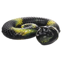 Produktbild von Flamingo Hundespielzeug Sneaky Schlange Gelb Schwarz aus TPR befüllbar mit Quietscher 17 cm