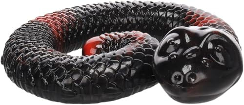 Flamingo Hundespielzeug Sneaky Schlange Rot Schwarz aus TPR befüllbar mit Quietscher 17 cm – Bild 1 von 4