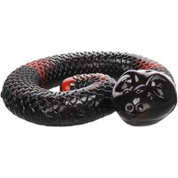 Produktbild von Flamingo Hundespielzeug Sneaky Schlange Rot Schwarz aus TPR befüllbar mit Quietscher 17 cm