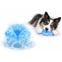 Produktbild von Flamingo Hundespielzeug Snowy Ball blau aus TPR Gummi wasserfest und befüllbar - 1 Stk.