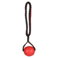 Produktbild von Flamingo Hundespielzeug Strekta mit Ball in Rot/Schwarz aus TPR