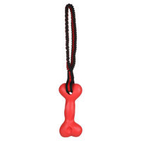 Produktbild von Flamingo Hundespielzeug Strekta Wurfspielzeug aus TPR in Rot/Schwarz 50,5 x 9,3 x 6 cm