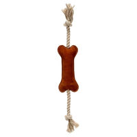 Produktbild von Flamingo Hundespielzeug Swa Knochen aus Leder Braun 51x8x4cm