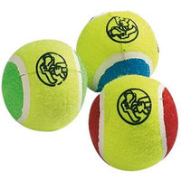 Produktbild von Flamingo Hundespielzeug Tennisball aus Gummi und Filz in Bunt und Gelb Ø 6cm - 6 cm