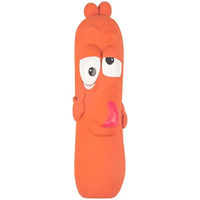 Produktbild von Flamingo Hundespielzeug Tipsy Wurst aus Latex in Braun und Orange mit Quietschfunktion - 30,5 cm