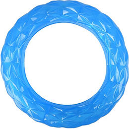 Flamingo Hundespielzeug TPR Ring Crystal Feeder Wurfspielzeug Blau Größe S – Bild 1 von 7