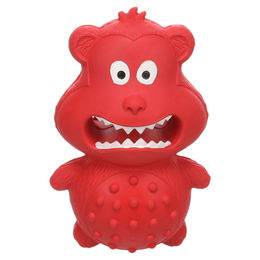 Flamingo Hundespielzeug Twoface Affe Rot aus Gummi mit Squeaker 8,8x14x6,5cm – Bild 1 von 4