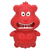 Produktbild von Flamingo Hundespielzeug Twoface Affe Rot aus Gummi mit Squeaker 8,8x14x6,5cm