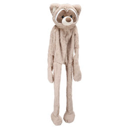 Flamingo Hundespielzeug Wallo Waschbär Plüsch mit Quietscher Beige Größe L – Bild 1 von 3