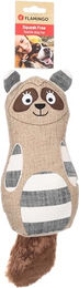 Flamingo Hundespielzeug Wigri Waschbär Plüschspielzeug Beige mit Knistergeräusch – Bild 1 von 4