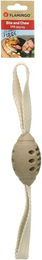 Flamingo Hundespielzeug Wilga Rugbyball mit Seil Braun aus TPR und Bambus befüllbar 35 cm – Bild 1 von 3