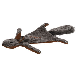 Flamingo Hundespielzeug Wolla Eichhörnchen Plüschspielzeug dunkelgrau mit Squeaker 22,5x38x3,5cm – Bild 1 von 3