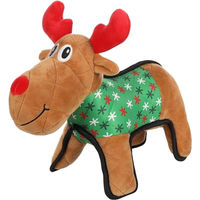 Produktbild von Flamingo Hundespielzeug Xmas Quilty Rentier braun mit Squeaker aus Stoff 14x27,5x22,5cm
