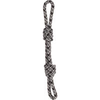 Produktbild von Flamingo Hundespielzeug Zugseil aus Baumwolle mit 2 Knoten Grau 41cm