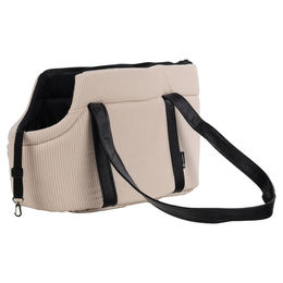 Flamingo Hundetasche Aaliyah Transportbox Weiß aus Polyester mit herausnehmbarem Kissen und Sicherheitsleine 46 x 23 x 25 cm – Bild 1 von 10