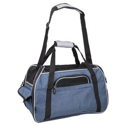 Flamingo Hundetasche Gisel Blau Transportbox aus Polyester für kleine Rassen mit Reflektoren und Sicherheitsleine – Bild 1 von 8