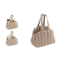 Produktbild von Flamingo Hundetasche Gladys Transportbox für kleine Hunde in Beige aus Polyester 58x32x34cm
