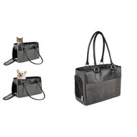 Produktbild von Flamingo Hundetasche Lior Transportbox Grau aus Stoff 45x19x29cm