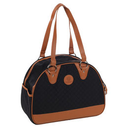 Flamingo Hundetasche Paddie Schwarz Transportbox aus Polyester mit Belüftungsnetz und Sicherheitsleine – Bild 1 von 7