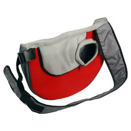 Flamingo Hundetasche Schultertrage Skip Rot Grau aus Polyester mit Frontöffnung und Belüftungsnetz 50x14x30 cm – Bild 1 von 4
