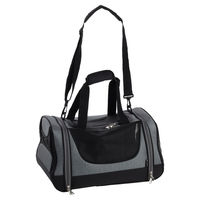 Produktbild von Flamingo Hundetasche Transportbox Grau aus Polyester für kleine Rassen
